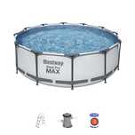 Basen stelażowy Steel Pro MAX 366x122  BESTWAY 5w1 Drabinka  Pokrywa