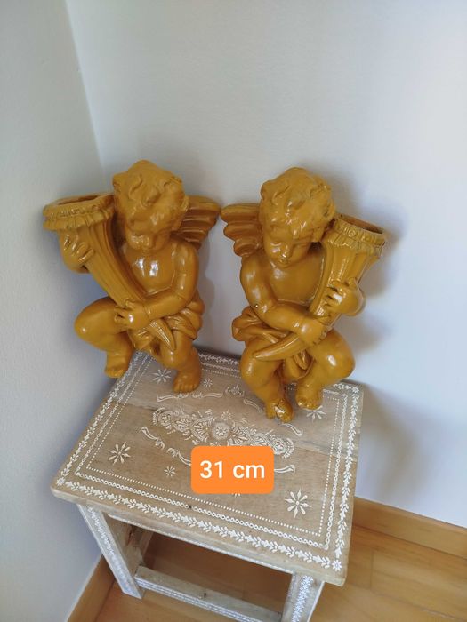 Par de antigas Esculturas de suspensão