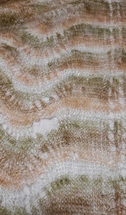 Пухова ажурна хустка. Пуховий шарф. Пуховой платок.