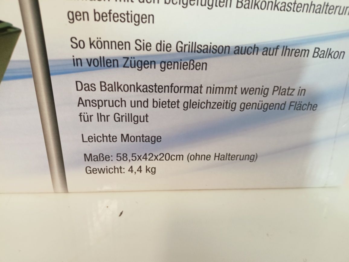 Grill balkonowy całoroczny.