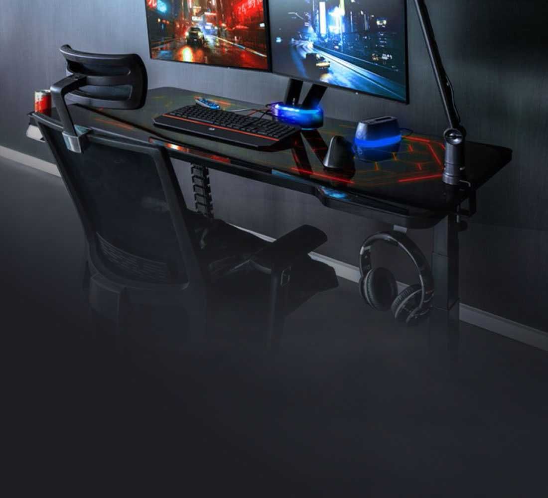 Biurko gamingowe komputerowe ULTRA LED totalna obniżka !