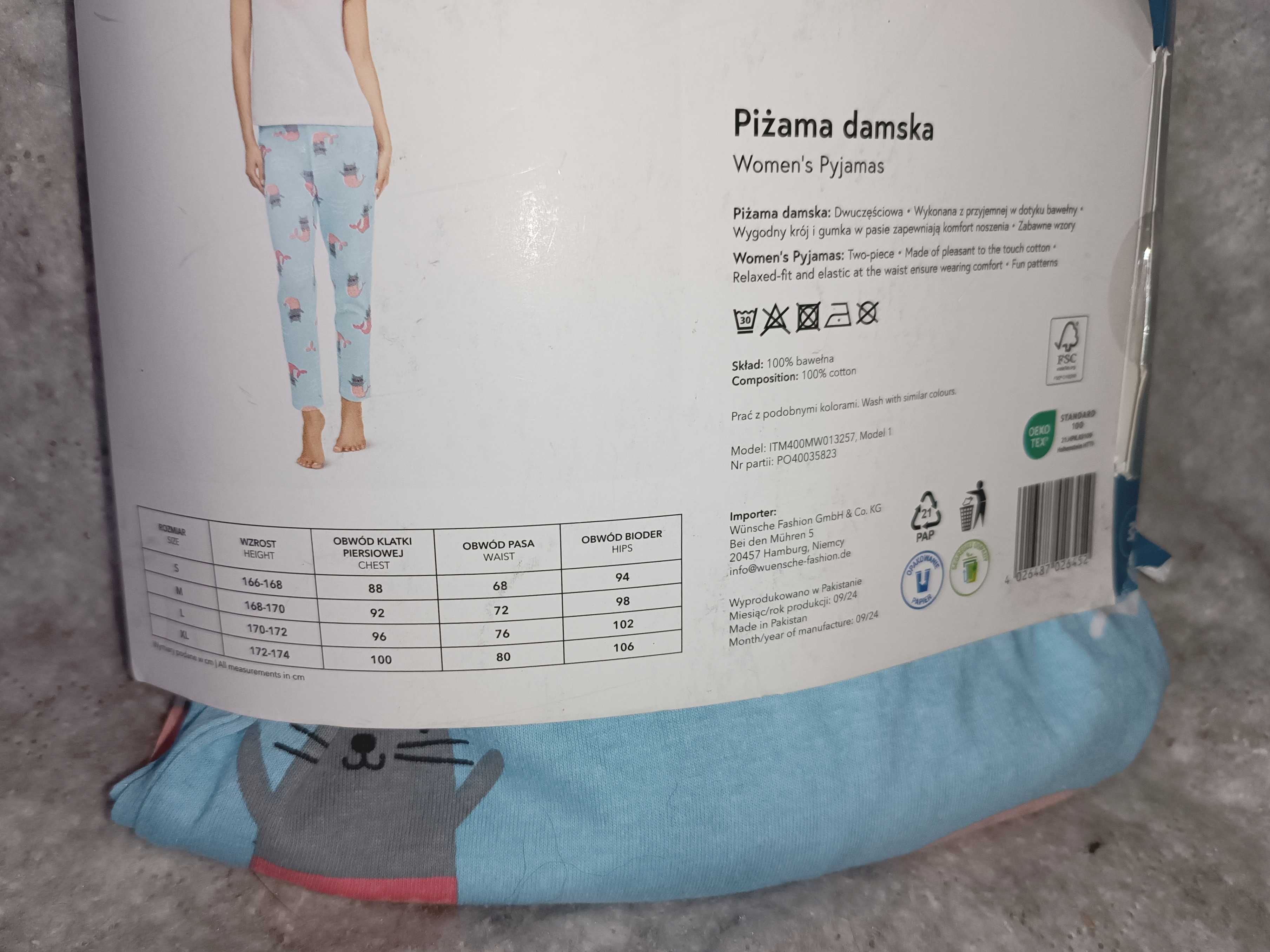 Piżama damska  M