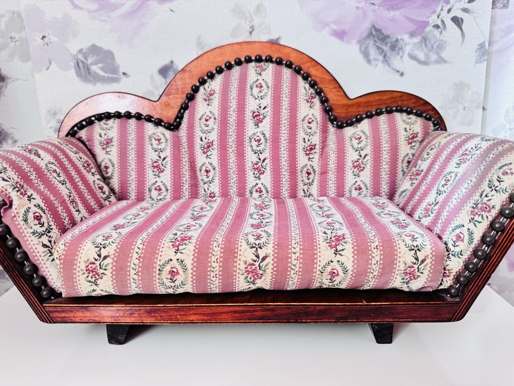 Sofa, kanapa dla lalki, antyk mebelek , retro