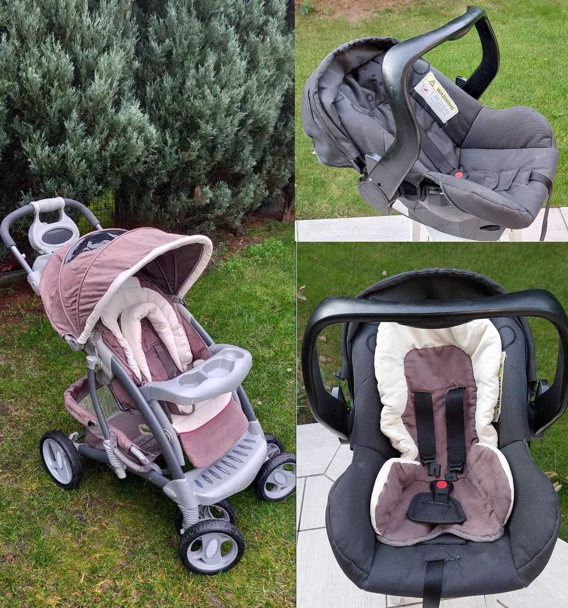 Wózek spacerowy  Mothercare  z fotelikiem samochodowym jak Graco