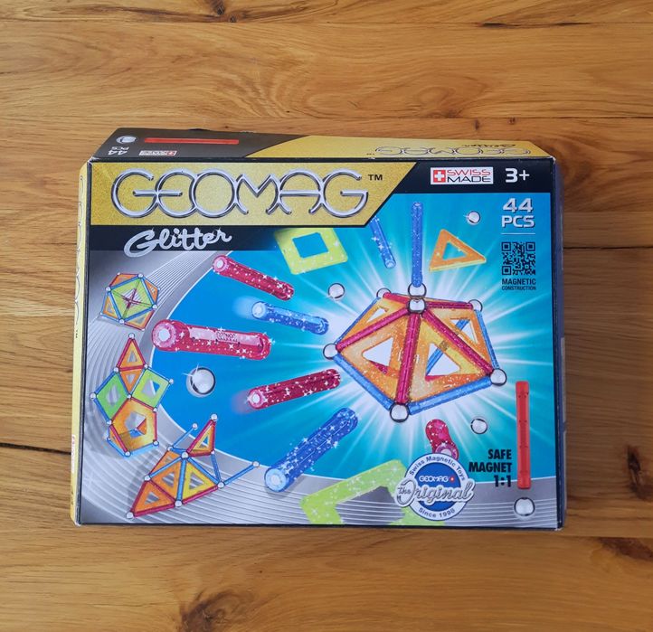 GEOMAG Glitter konstrukcyjne klocki magnetyczne brokatowe 44 elementy