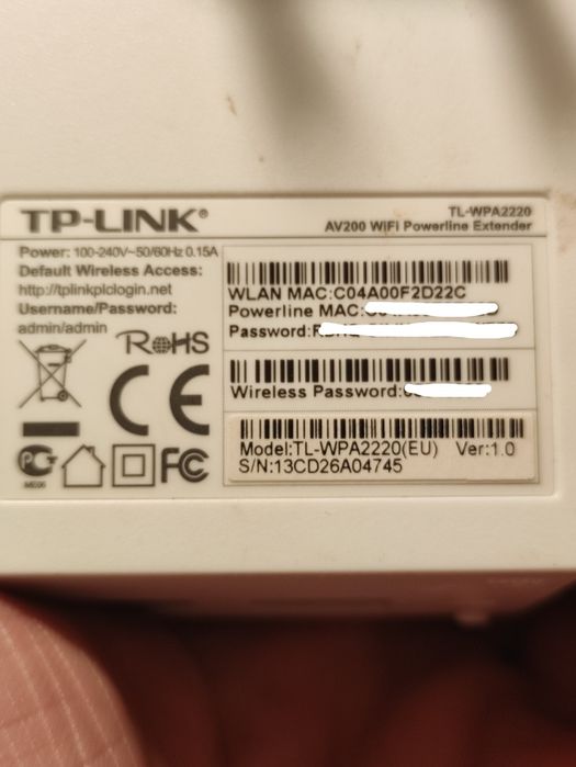 TP-Link AV200 model TL-WPA2220 transmiter