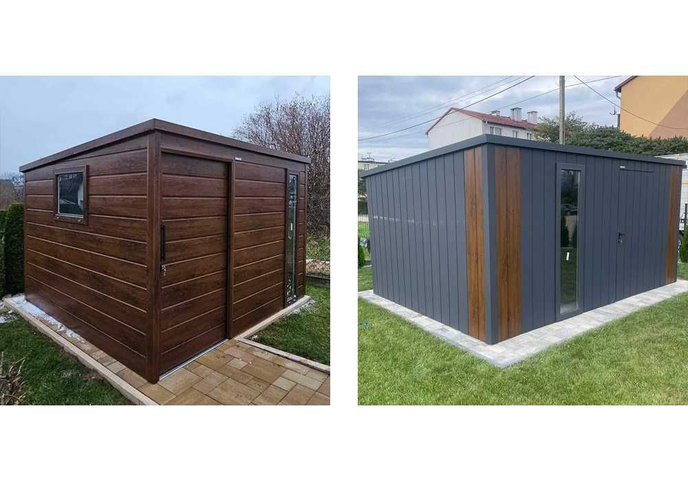 Domek Blaszany z oknem Narzędziowy Metalowy Schowek na Narzędzia 3x2 m
