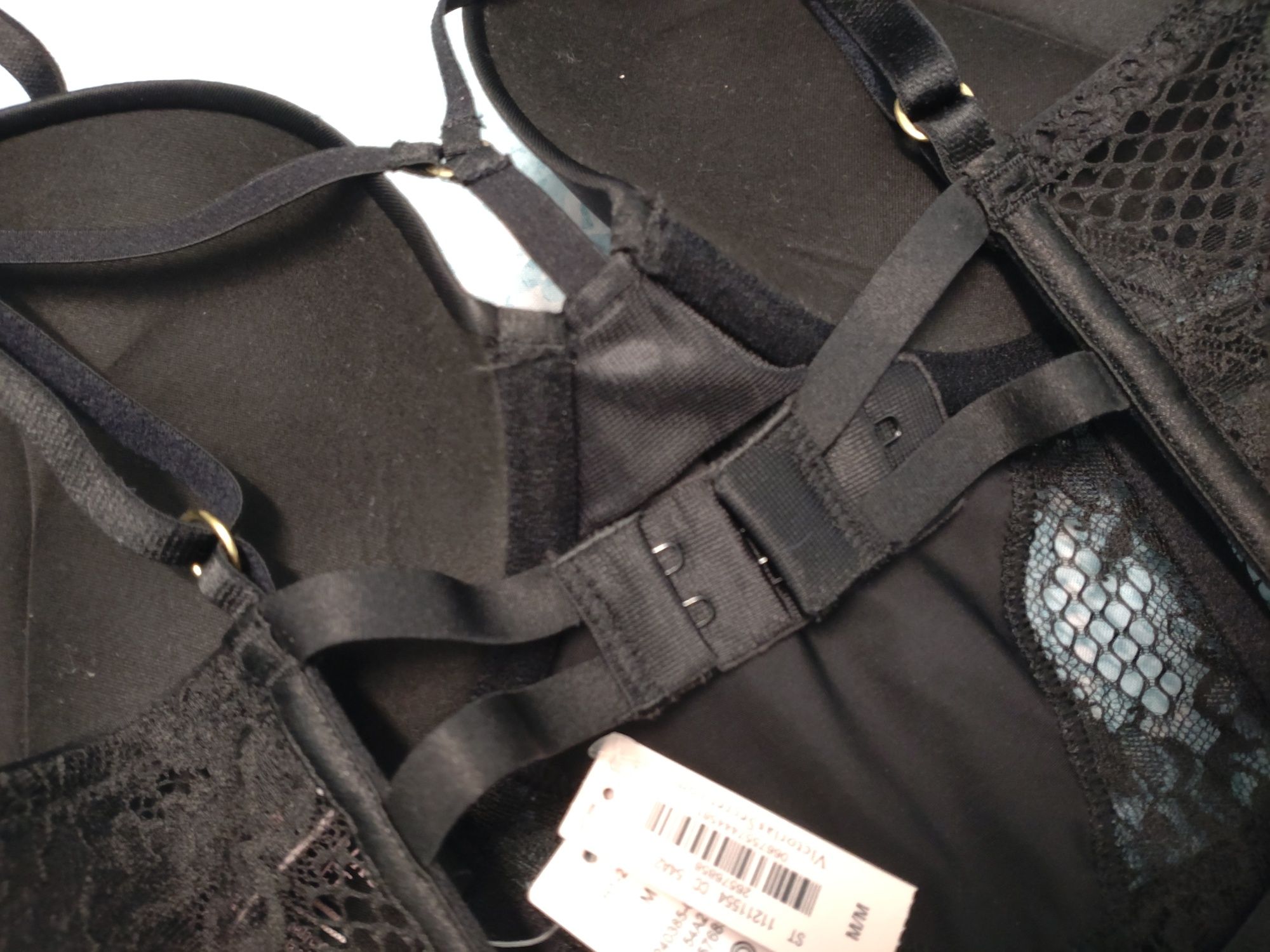 Body Victoria's Secret M stringi czarne