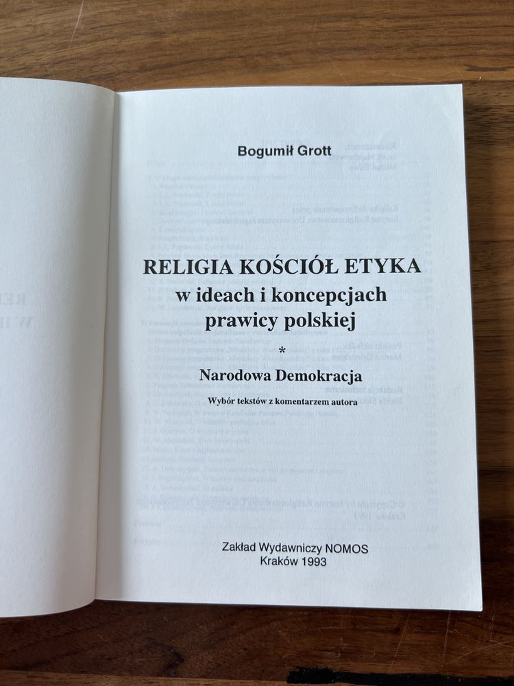 Religia kościół etyka Bogumił Grott