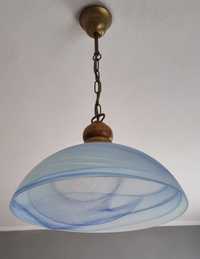 Lampa żyrandol wiszący szklany klosz