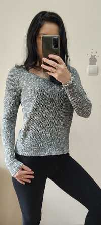 Cienki sweterek z długim rękawem ONLY rozmiar S / 36 / 8 czarno - biał
