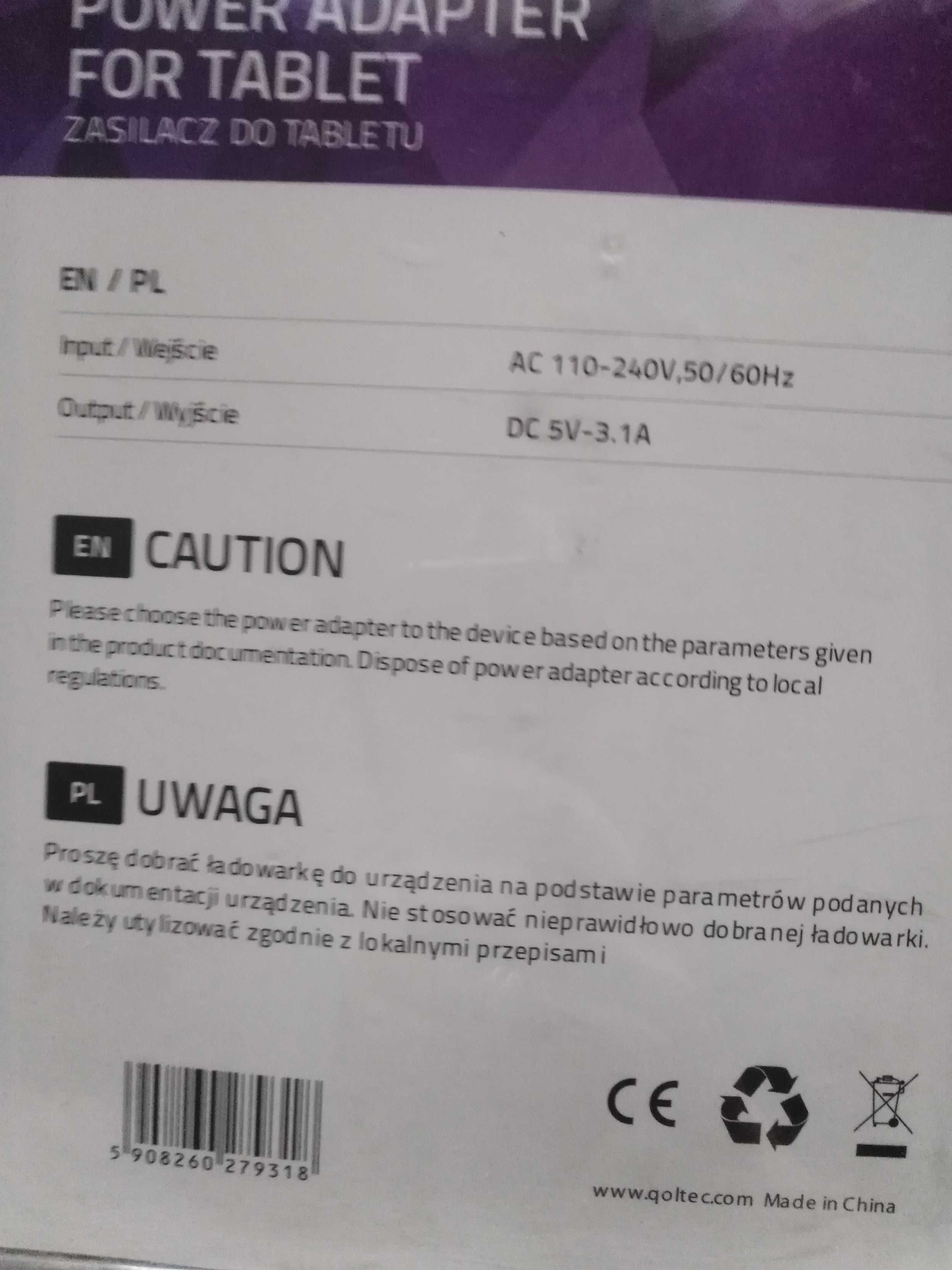 zasilacz sieciowy do tabletu, telefonu 3,1 A
