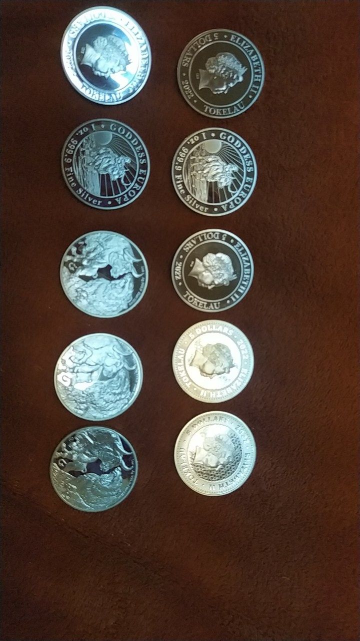 Монети Богиня Європи, Бик і Ведмідь 1 унція срібло