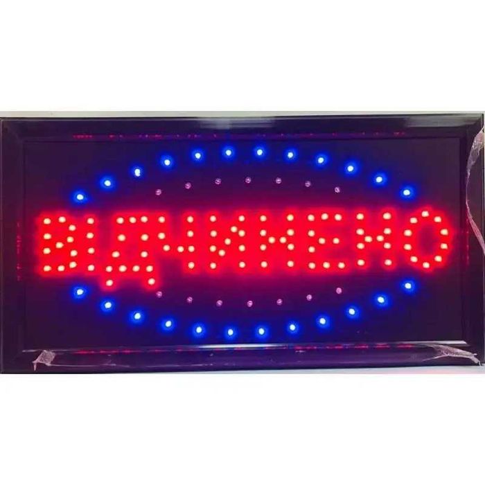 Вывеска светодиодная Вiдчинено Вывески LED табло для кафе 48*25