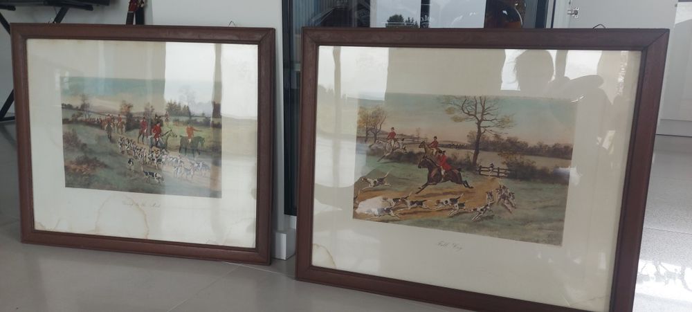 Obrazy litografie myśliwskie stare