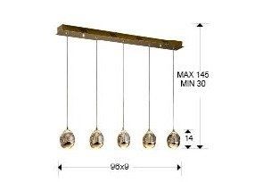 Schuller Rocio 783627 złota lampa wisząca LED