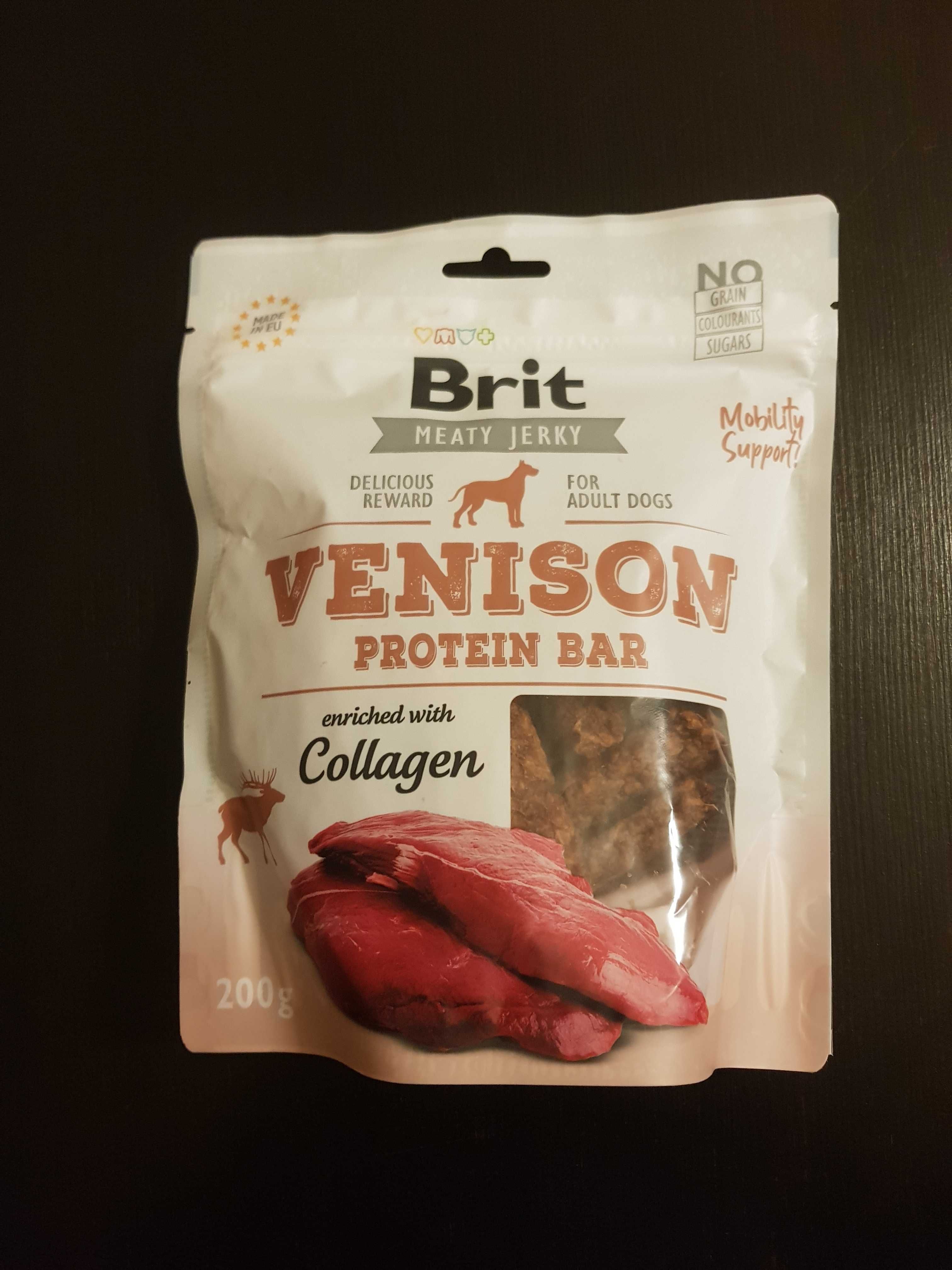 Nowa Karma dla psa Brit Jerky Snack Venison Protein Bar 200G