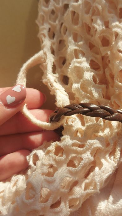 Letnia plażowa sukienka brzoskwiniowa w stylu boho rozm. M