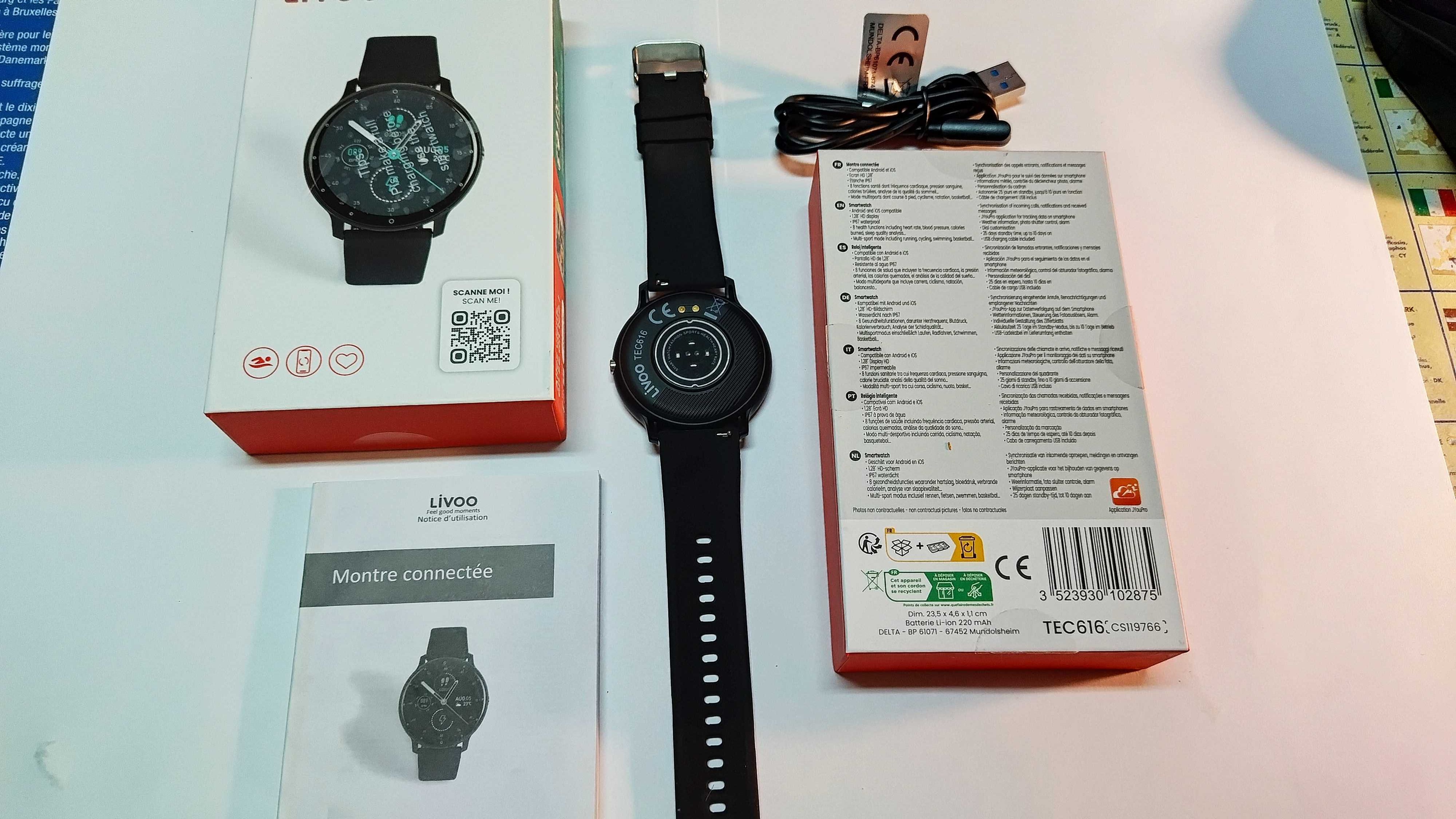 Livoo TEC616 Smartwatch novo