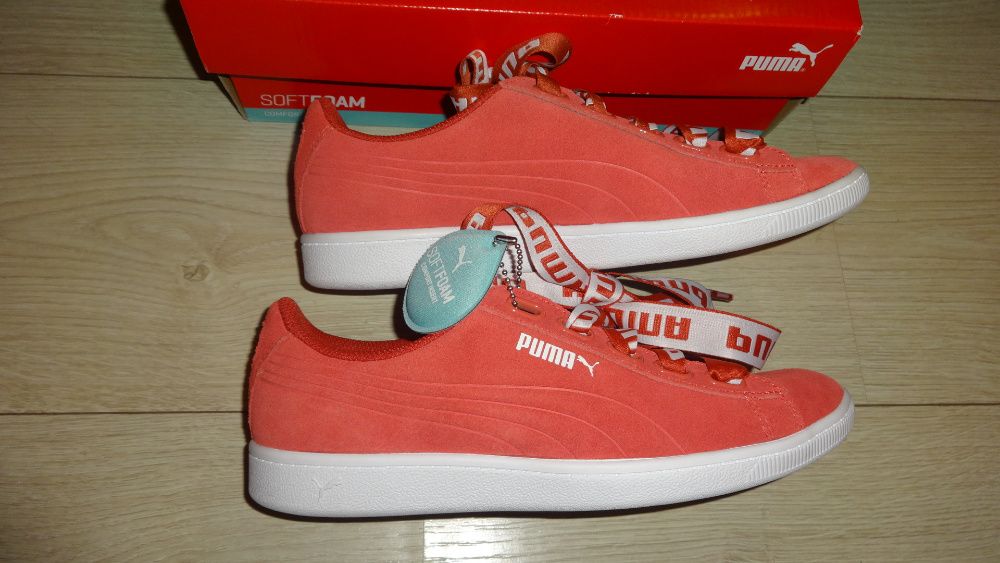 Кроссовки Puma Vikky Ribbon Ld82 Red Coral 6 - размер Евро 39 ТОРГ