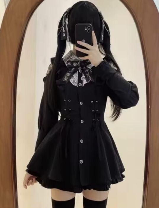 Комплект міні сукня  +спідниця JK Лоліта Dark Girly