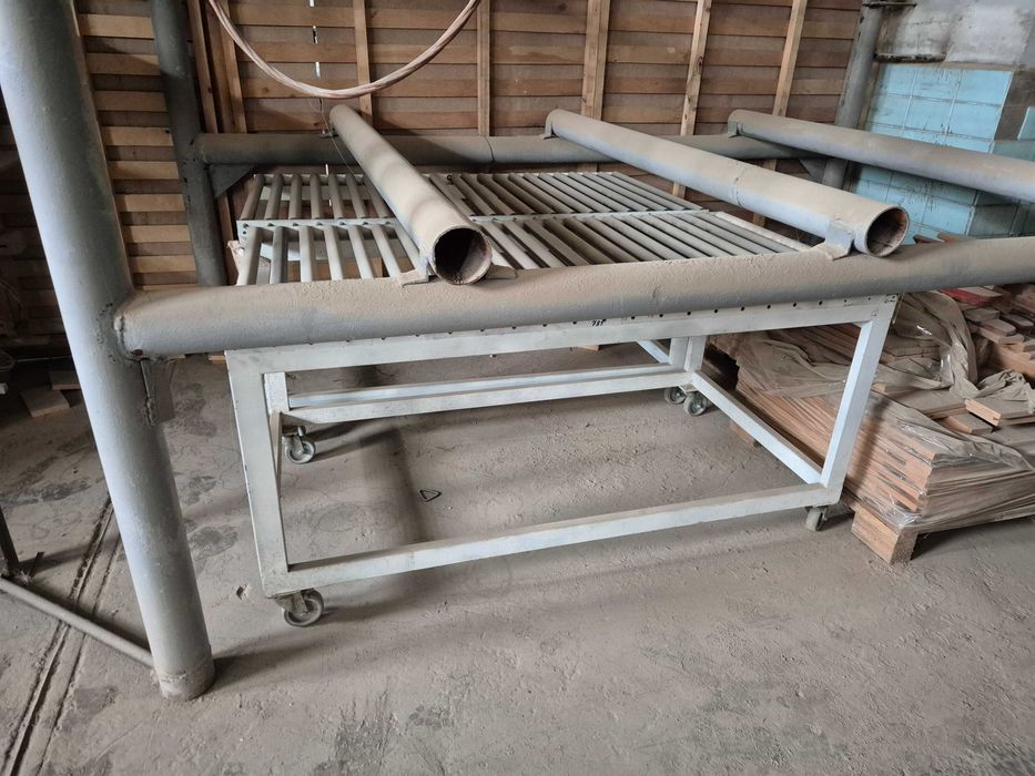 Стіл роликовий стол тележка на колесах конвеєр стелаж