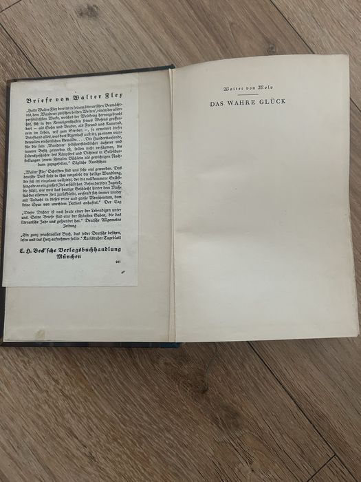 Walter von molo das wahre gluck