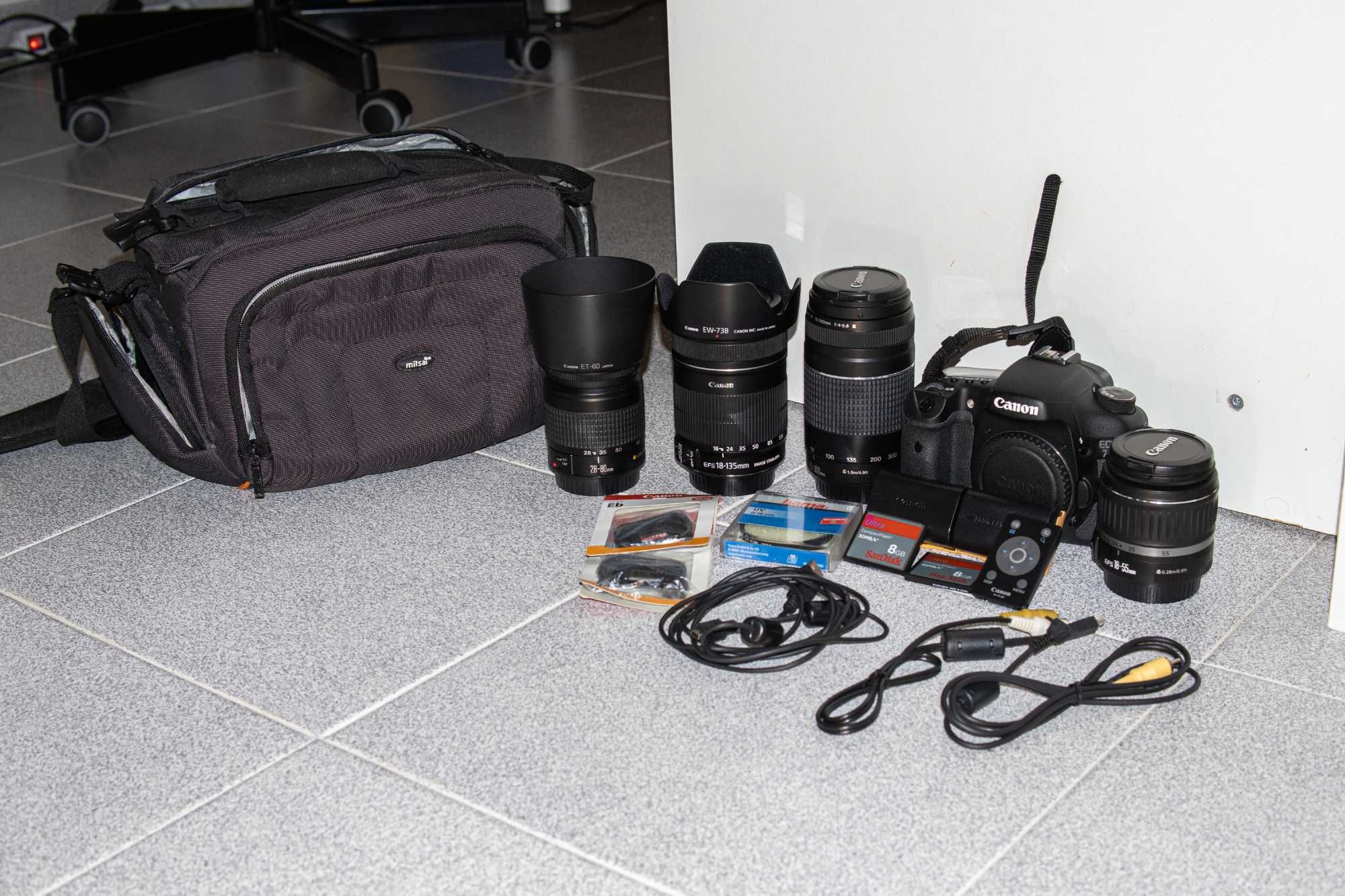 Canon 7D + Lentes + Acessórios