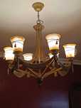 Candelabro em bronze 5 e 6 lâmpadas