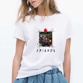Nowa Koszulka t-shirt biała S Friends Horror