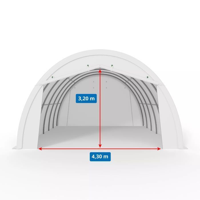 Hala namiotowa łukowa 6,1x9,15m - Solidna konstrukcja z odpornym PVC!