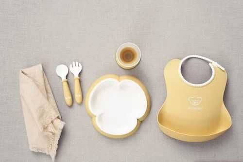 Nowy! Idealny Prezent! BabyBjorn zestaw obiadowy, Powder Yellow żółty!