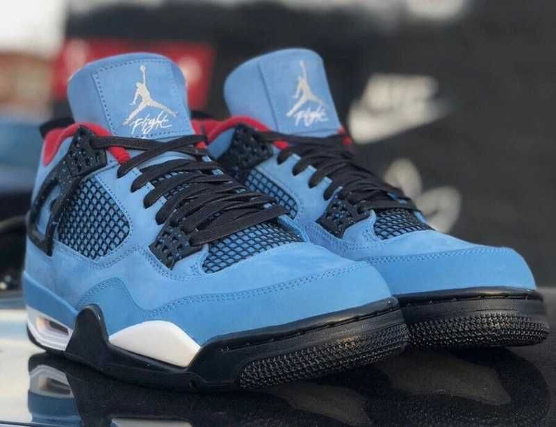 Nowość*NowyJordan4NikeAir4 NiebieskiUnisexTrampki 43