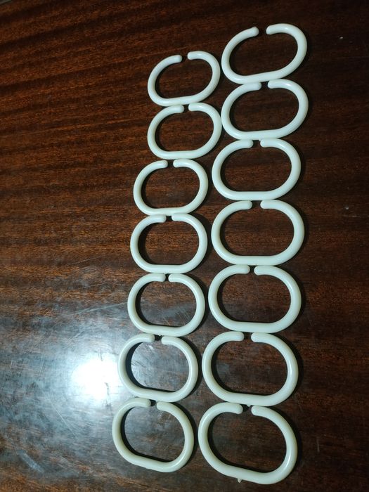 Кільця-гачки для штори у ванну кімнату