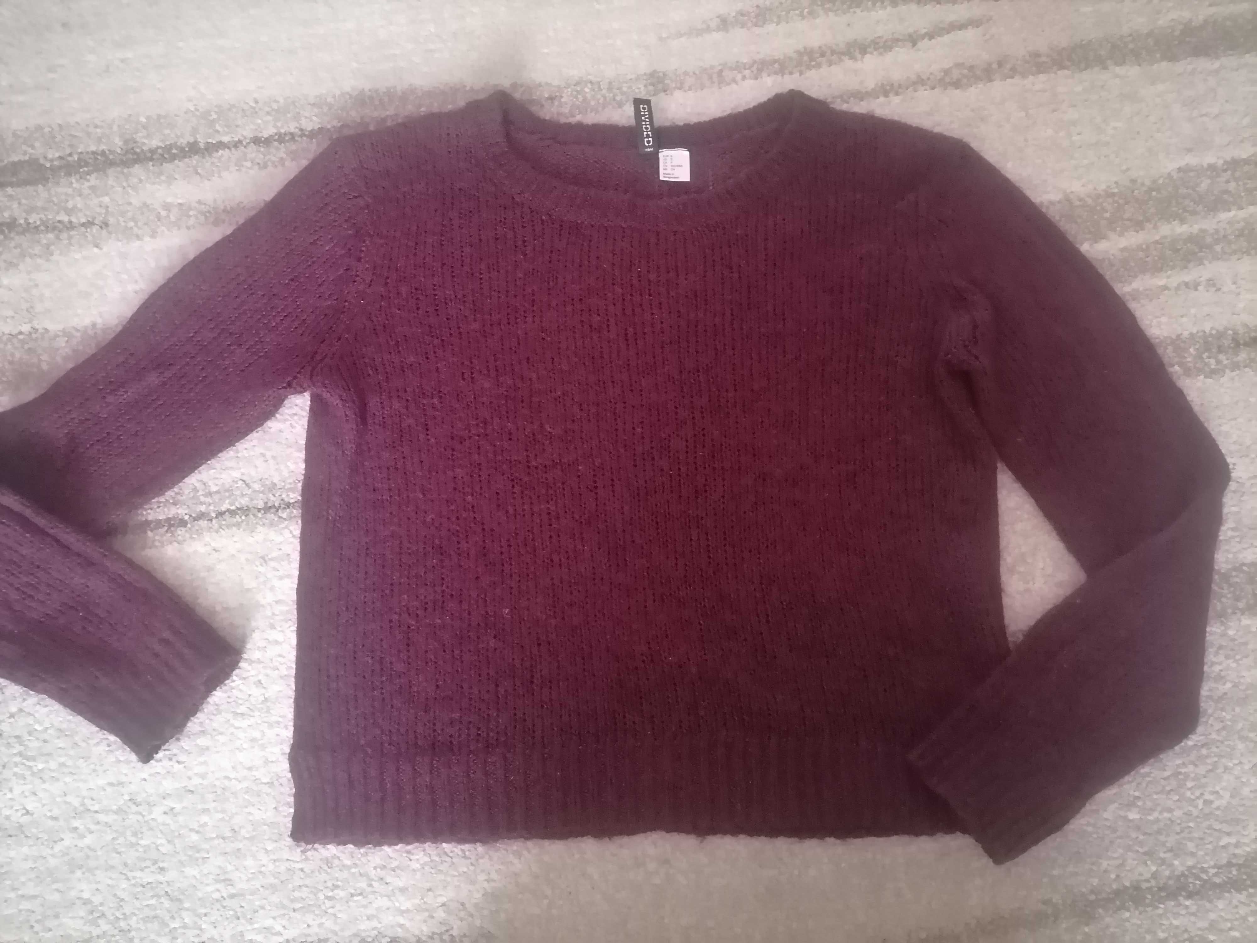 Krótki sweter z wełną S H&M Divided