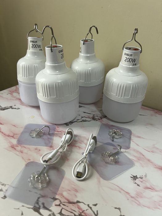 LED лампа 200W, usb-акумуляторна, ліхтар для кемпінга, антиблекаут