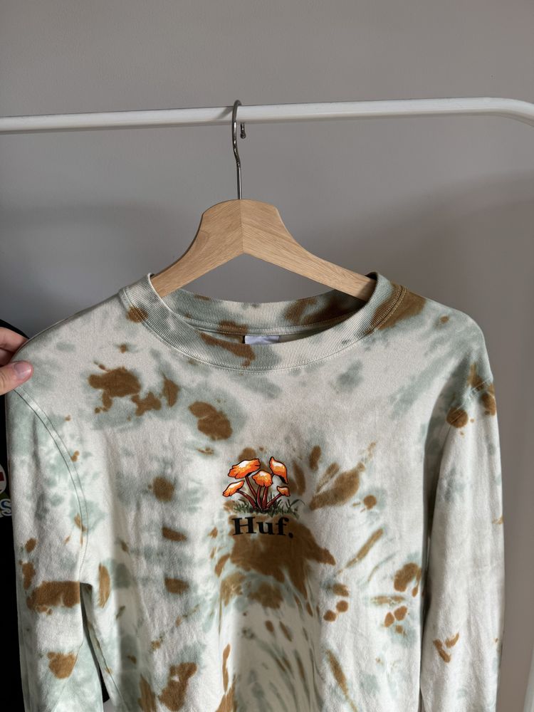 HUF tiedye longsleeve tee T-shirt mushroom