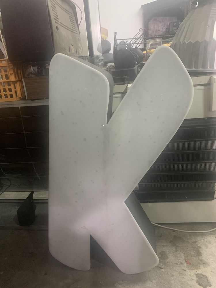 Letras monobloco vintage 120cm
