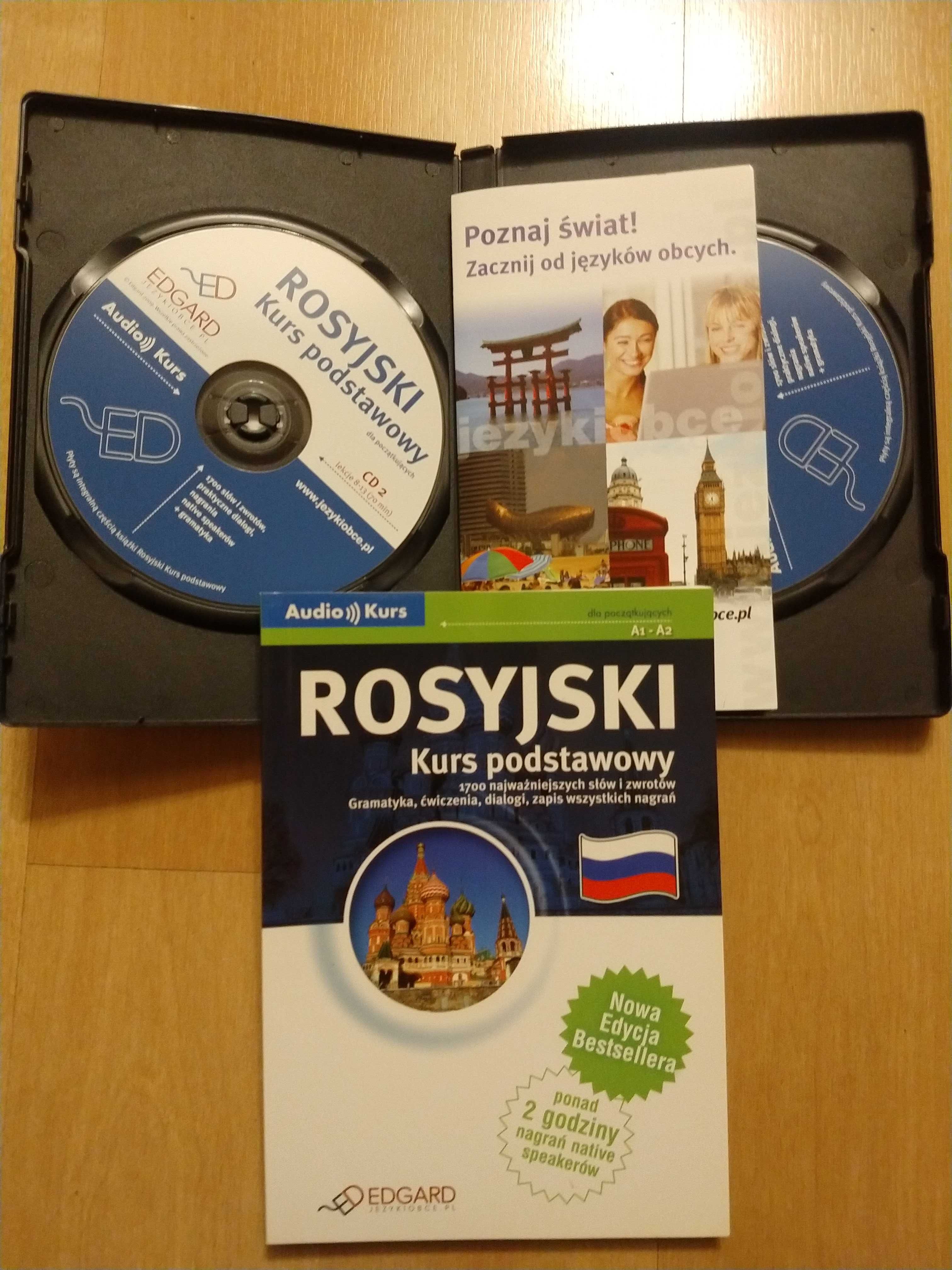 Język rosyjski kurs podstawowy audio kurs dwie płyty CD plus książka