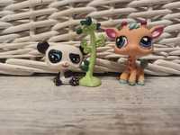 Littlest Pet Shop zwierzaki panda żyrafa używane unikat