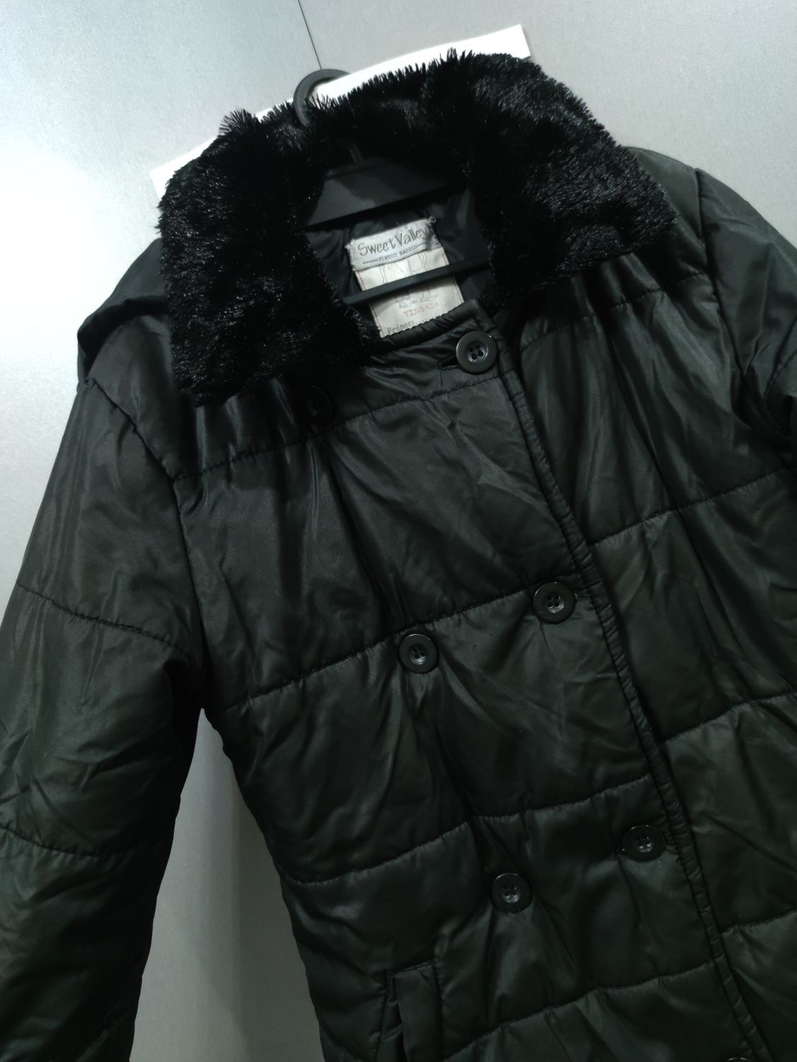 Płaszczyk pikowany kurtka długa dla dziewczynki rozmiar 122 128 zimowa