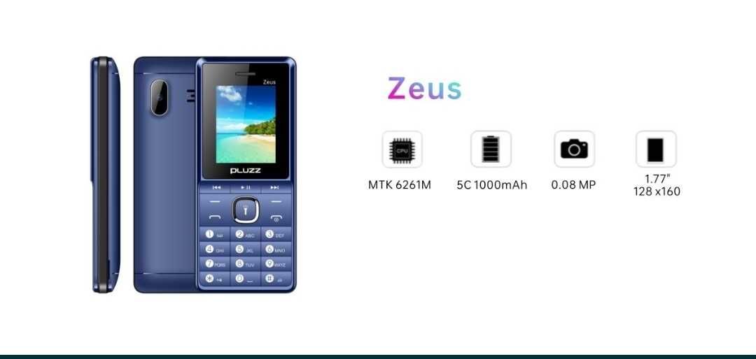 Новый 2 сим. мобильный телефон PLUZZ M1818A Zeus