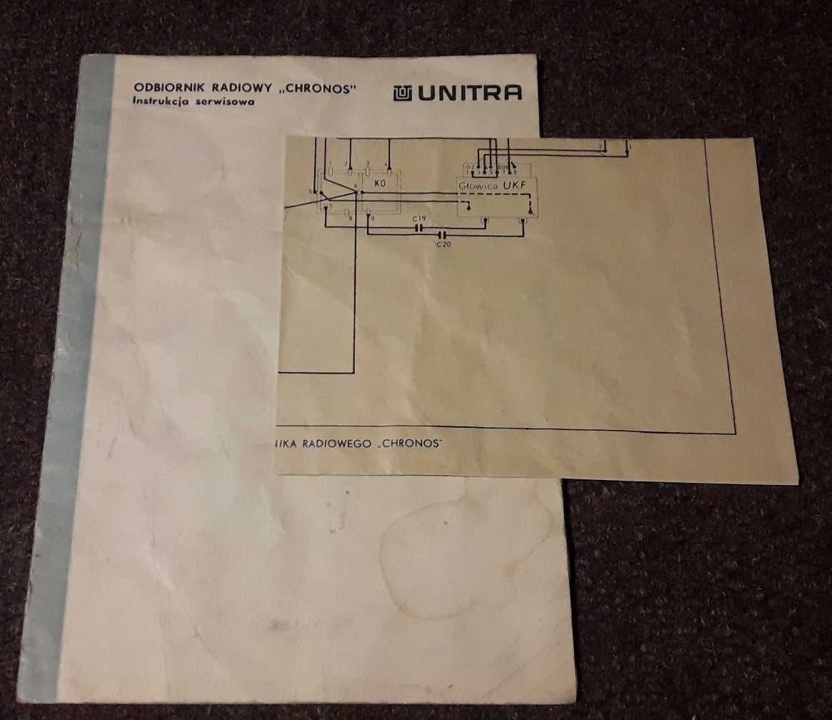 Instrukcja serwisowa starego radia "Chronos"