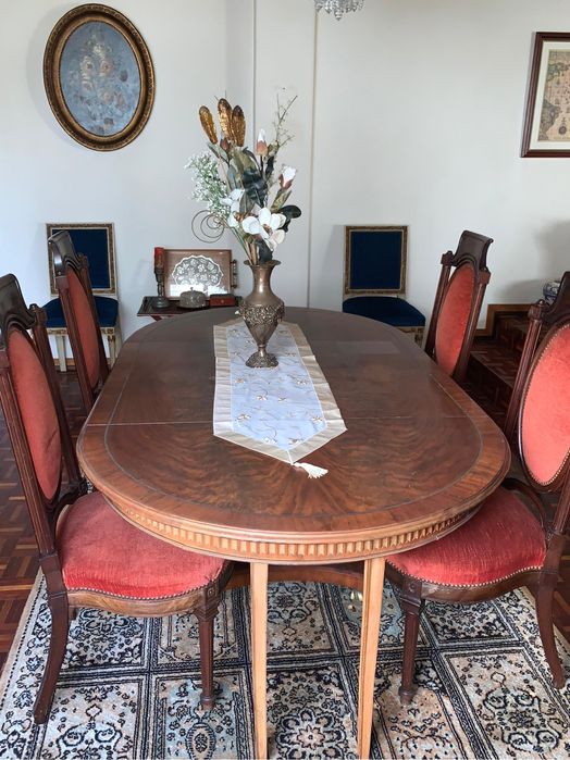 Mesa sala com 6 cadeiras