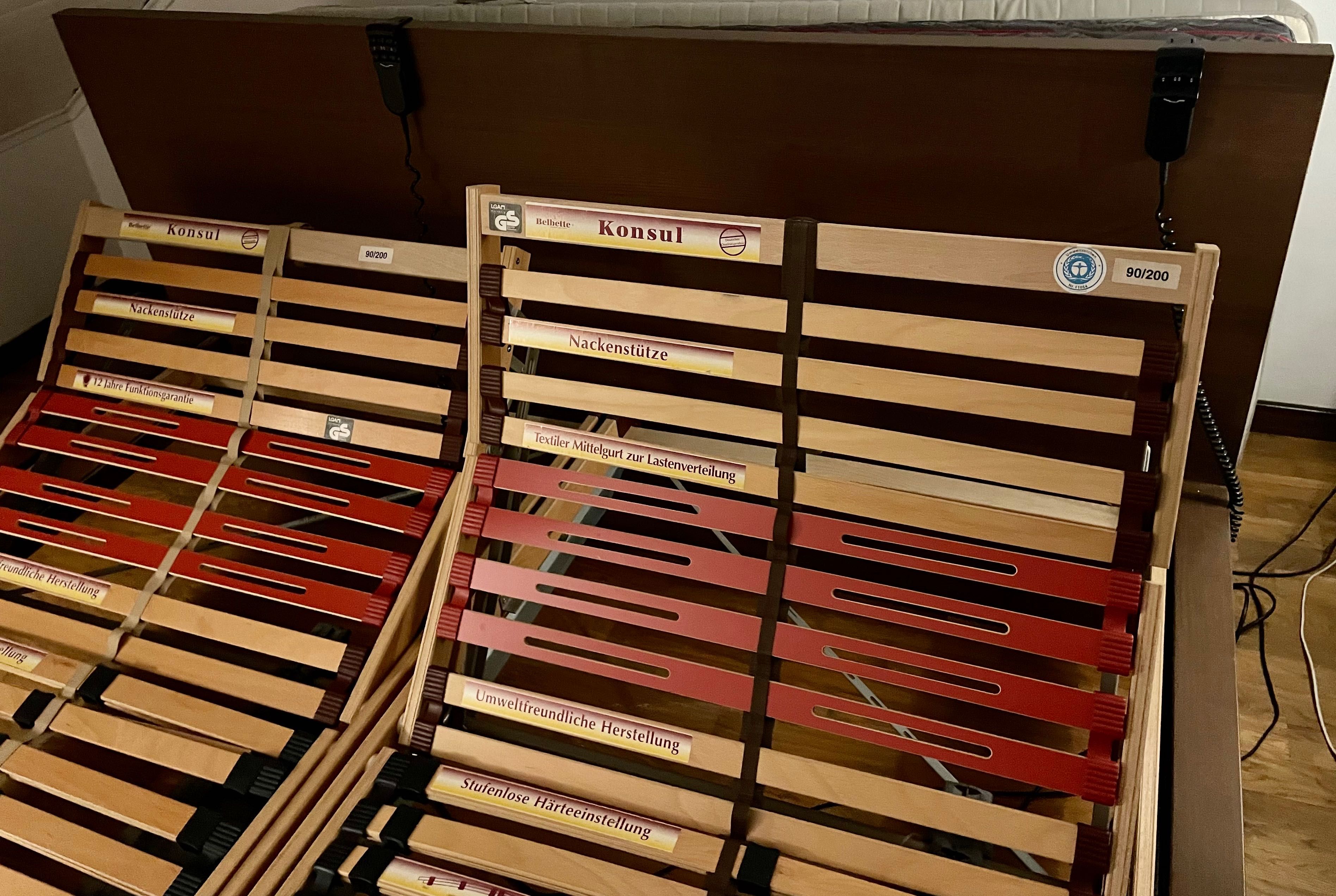 2 stelaże Konsul drewniane, reg. elektrycznie - rama łóżka Ikea GRATIS