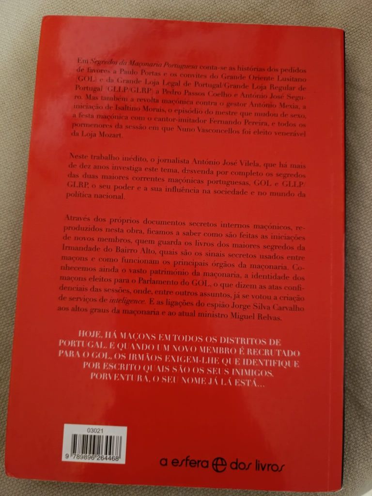 Livro Segredos da maçonaria portuguesa