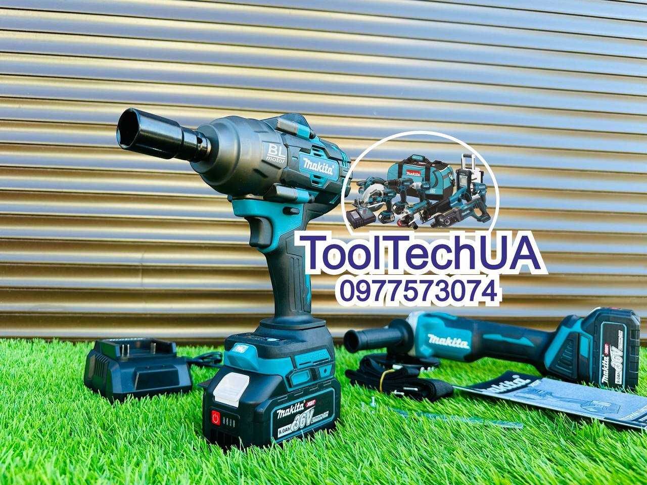 Набор Makita 2/1 Гайковерт DTW1002 XGT + Болгарка DGA504 1000Hm 36V-9A