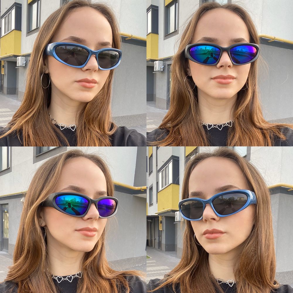 Сонцезахисні окуляри | Окуляри y2k | Дзеркальні окуляри