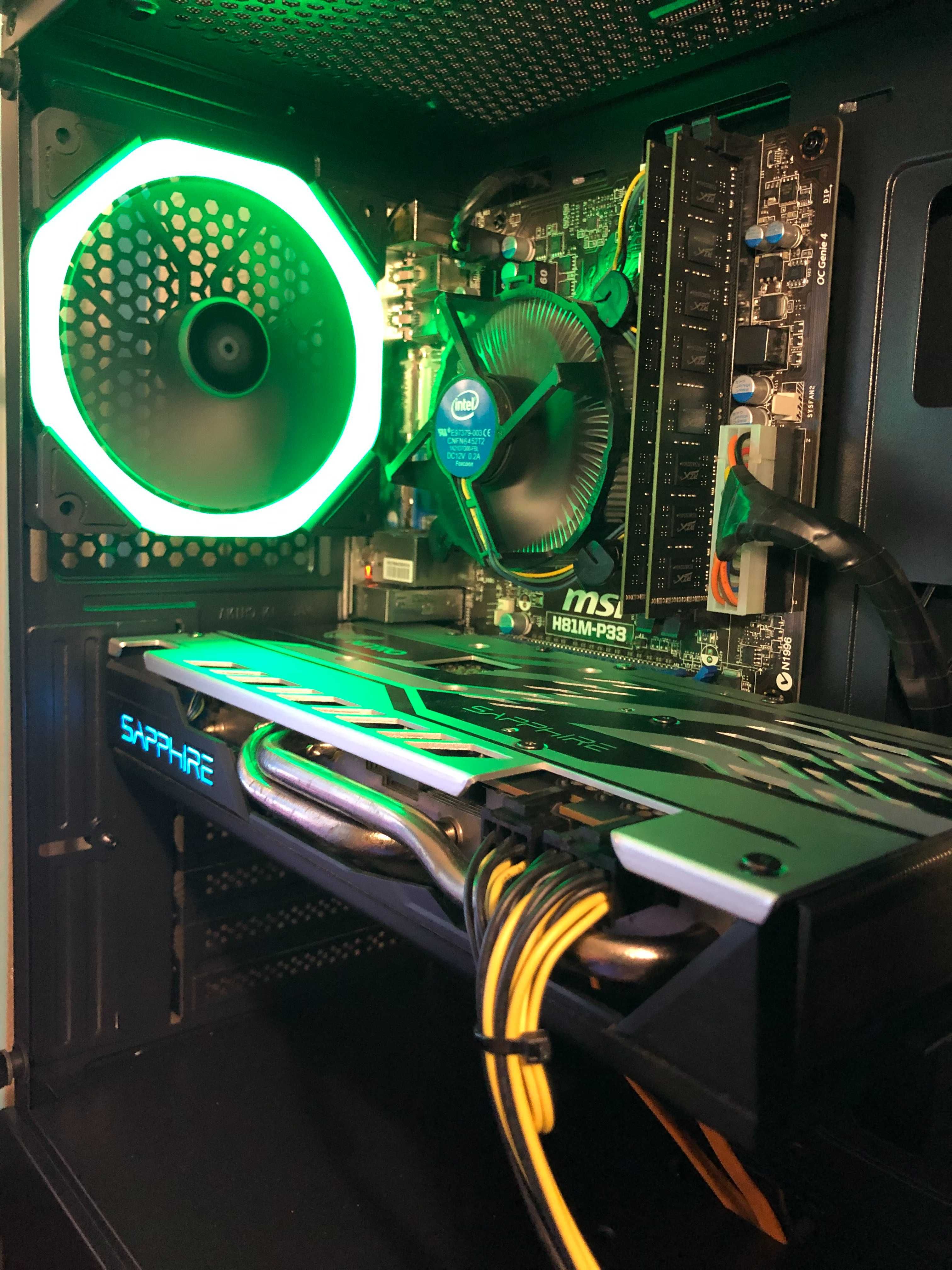 Игровой ПК Intel i7/16Gb/RX580/SSD128+1Tb компьютер системный блок