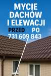 Mycie dachów i elewacji oraz kostki brukowej.